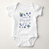 Cute Simple Red Blueberry Sweet 1st Birthday