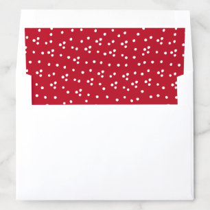 Cute Simple Red Snow Modern Christmas Envelope Liner