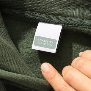 Cute simple sage green personalized kids' labels