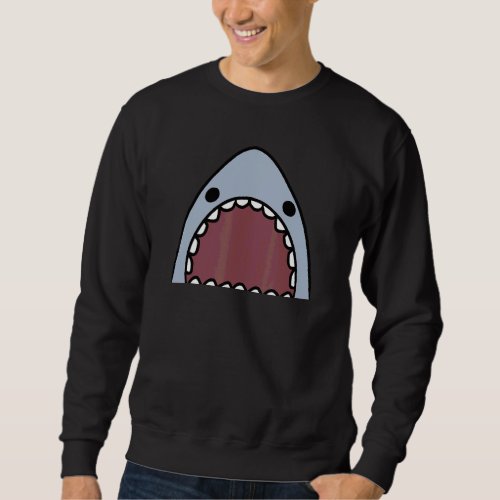 Cute Simple Shark Design Sweatshirt