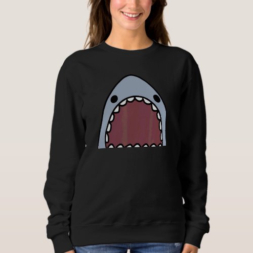 Cute Simple Shark Design Sweatshirt