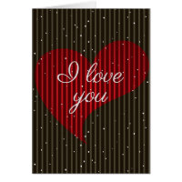Cute Simple Sparkling Valentines Heart Card