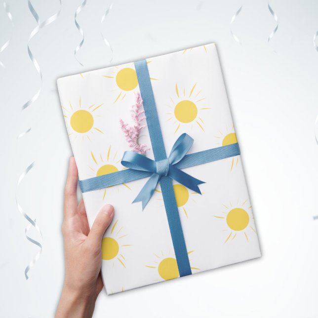 Cute Simple Sun Pattern Baby Shower Wrapping Paper (Creator Uploaded)