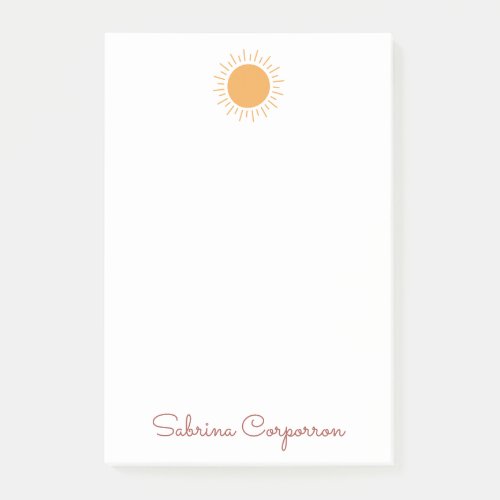 Cute simple sunshine personalized  notes