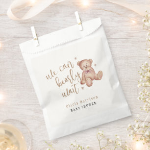 Cute Simple Teddy Bear Baby Shower  Favor Bag