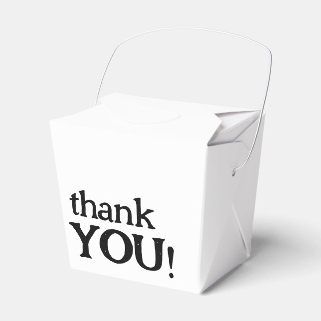 Cute Simple Thank You Baby Shower Favor Boxes (Front Side)
