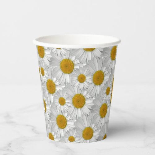 Cute Simple White Daisy Flower Pattern  Paper Cups