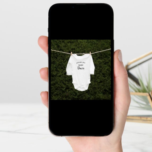 Cute Simple Winter Photo Pregnancy Announcement (Front Digital)