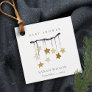 Cute Simple Yellow Neutral Star Mobile Baby Shower Favor Tags