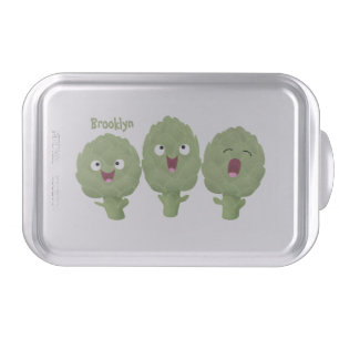 Cute singing artichokes vegetable cartoon cake pan
