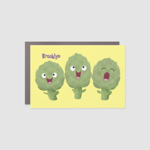 Cute singing artichokes vegetable cartoon car magnet