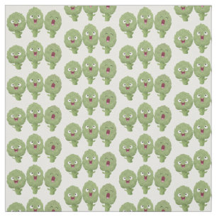 Cute singing artichokes vegetable cartoon fabric