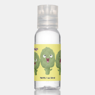 Cute singing artichokes vegetable cartoon hand sanitizer