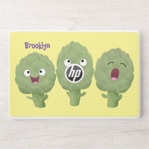 Cute singing artichokes vegetable cartoon HP laptop skin
