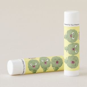 Cute singing artichokes vegetable cartoon lip balm