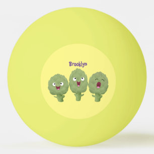Cute singing artichokes vegetable cartoon ping pong ball