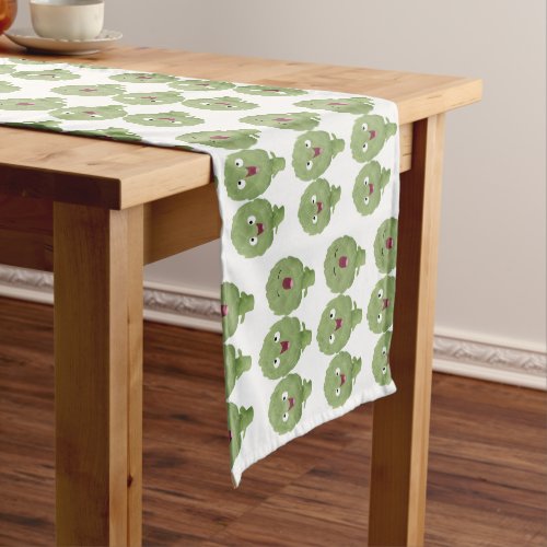 Cute singing artichokes vegetable cartoon short table runner