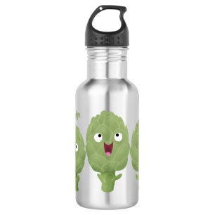 Cute singing artichokes vegetable cartoon stainless steel water bottle