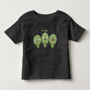 Cute singing artichokes vegetable cartoon toddler t-shirt