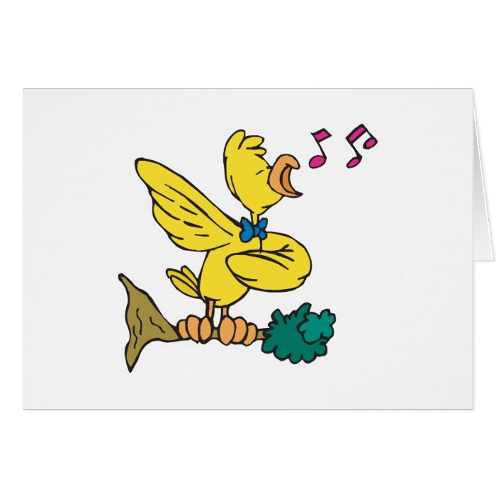cute singing canary card