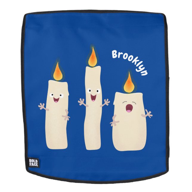Cute singing candle trio cartoon backpack (Removable Face)