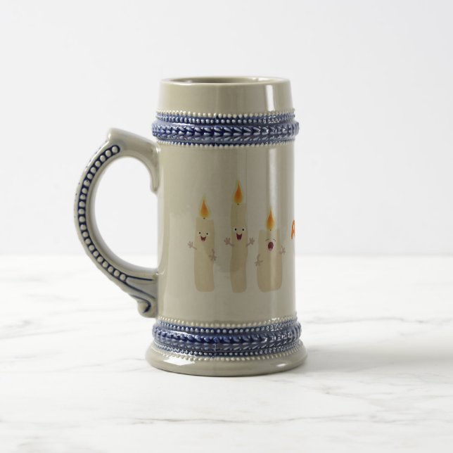 Cute singing candle trio cartoon beer stein (Left)