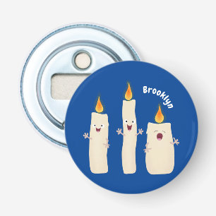 Cute singing candle trio cartoon bottle opener
