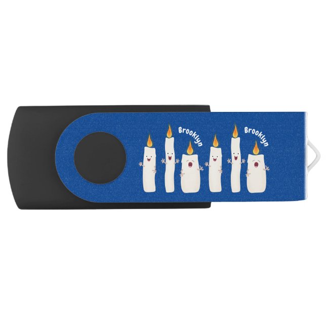 Cute singing candle trio cartoon flash drive (Front)