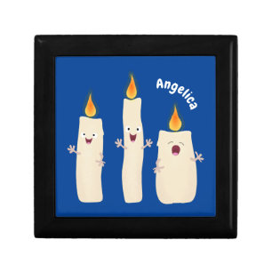 Cute singing candle trio cartoon gift box