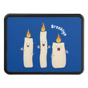 Cute singing candle trio cartoon hitch cover