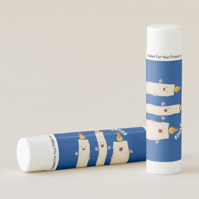 Cute singing candle trio cartoon lip balm (Front)