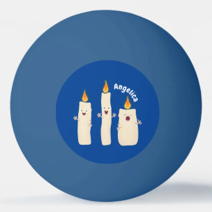 Cute singing candle trio cartoon ping pong ball