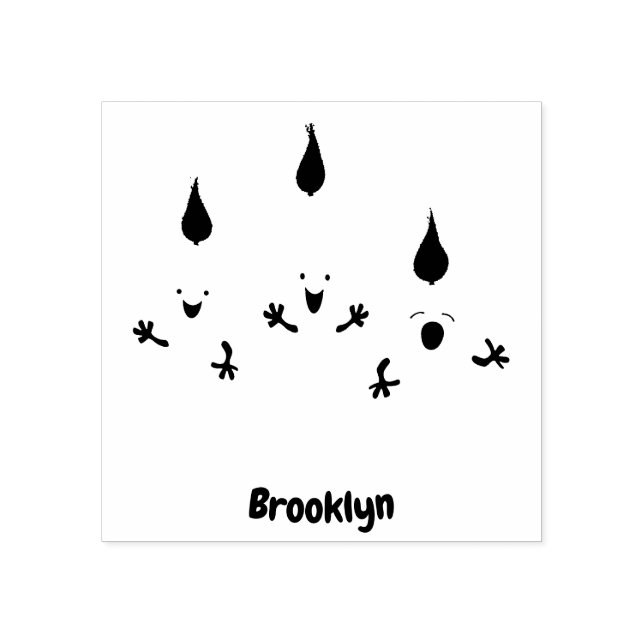 Cute singing candle trio cartoon rubber stamp (Imprint)