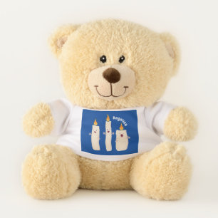 Cute singing candle trio cartoon  teddy bear