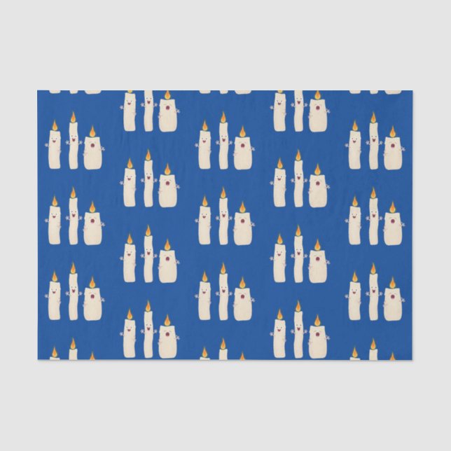 Cute singing candle trio cartoon tissue paper (Front)