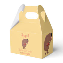 Cute singing capybara personalised birthday favor boxes