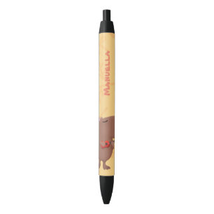 Cute singing capybara ukulele cartoon illustration pen
