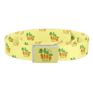 Cute singing carrot quartet cartoon illustration belt