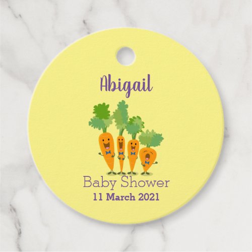 Cute singing carrot quartet cartoon illustration  favor tags