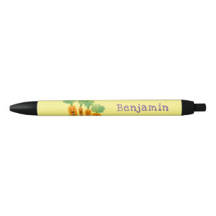Cute singing carrot quartet cartoon illustration pen
