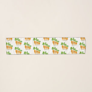 Cute singing carrot quartet cartoon illustration scarf
