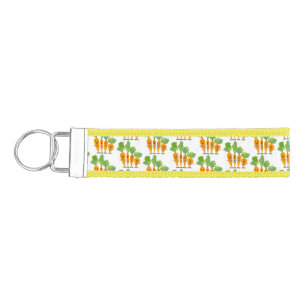 Cute singing carrot quartet cartoon illustration wrist keychain