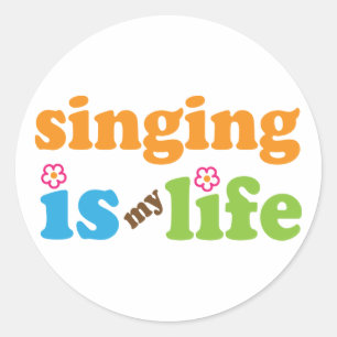 Cute Singing is My Life Classic Round Sticker
