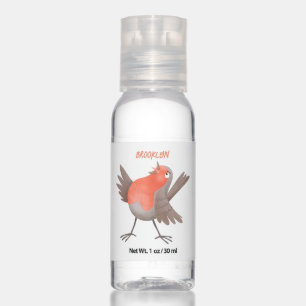 Cute singing robin bird cartoon hand sanitizer