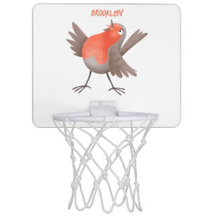 Cute singing robin bird cartoon mini basketball hoop