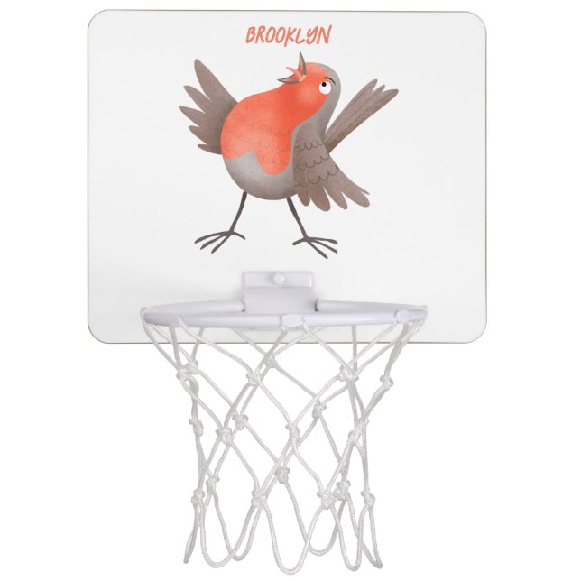 Cute singing robin bird cartoon mini basketball hoop (Front)