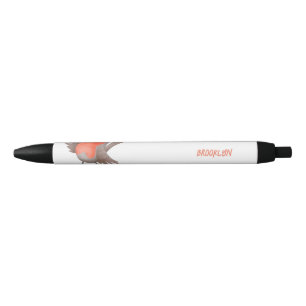 Cute singing robin bird cartoon pen