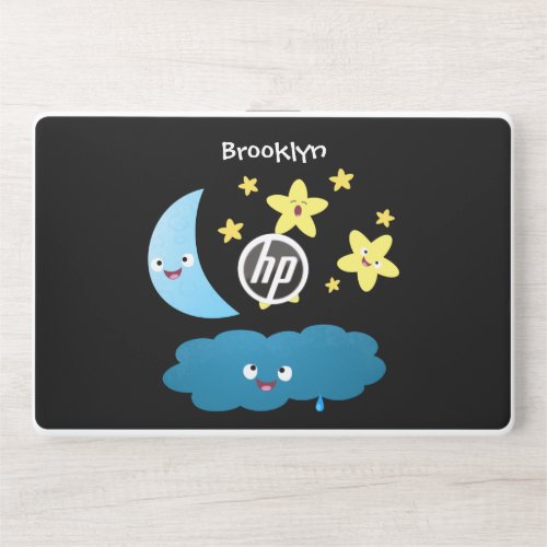 Cute singing stars moon and cloud cartoon HP laptop skin