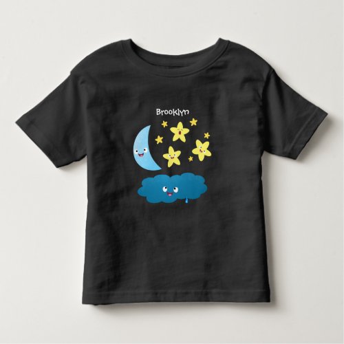 Cute singing stars moon and cloud cartoon toddler t_shirt