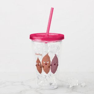 Cute singing sweet potatoes cartoon vegetables acrylic tumbler